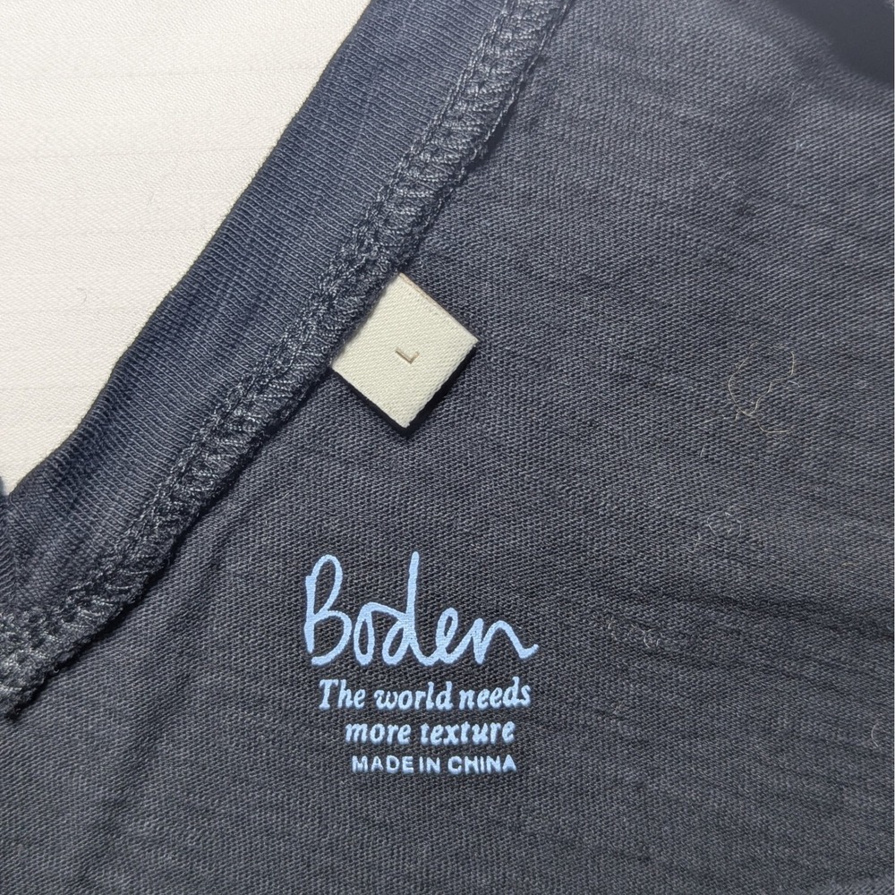 Boden Black V Neck Tank Top Sleeveless Cotton Minimalist Capsule - Picture 5 of 7